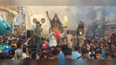 योग नगरी में निकली भव्य शिव बारात, देवी-देवता, भूत-पिचाश बने बाराती