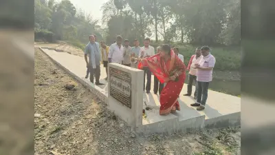 Bhagalpur news जिप सदस्या ने 26.50 लाख की योजनाओं का किया उद्घाटन