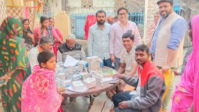 शिविर में 227 ग्रामीणों की हुई स्वास्थ्य जांच, दी गयी निशुल्क दवा