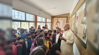 गांधीघर में बापू के जीवन से रूबरू हुए केंद्रीय विद्यालय की छात्र-छात्राएं