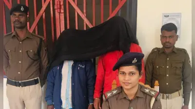 पिकअप वाहन से चोरी के छह मवेशी जब्त, दो गिरफ्तार
