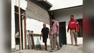 पंचायत भवन निर्माण का बीडीओ ने किया निरीक्षण