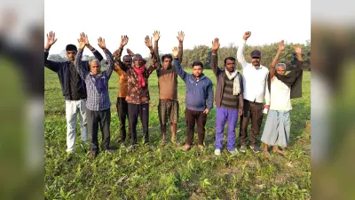 जयनगर में प्रस्तावित विद्युत उपकेंद्र निर्माण का विरोध, किसानों ने रोका काम
