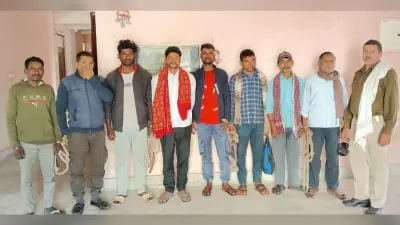 एक तस्कर व सात पीने वाला गिरफ्तार, 86 लीटर अज्ञात अवस्था में रखे विदेशी शराब बरामद
