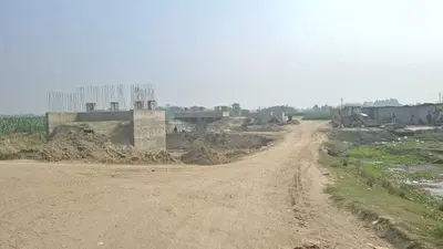 5.29 करोड़ से बन रहा पुल निर्माण कार्य अधूरा