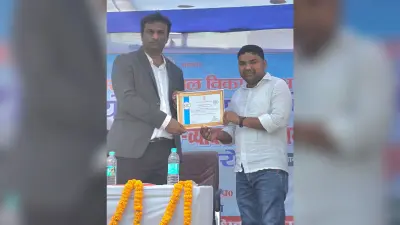 नियोजन मेले में भोला कुशवाह सम्मानित