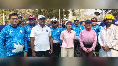 नशा मुक्त समाज के लिए पुलिस व जनता एक साथ, निकाली साइकिल रैली