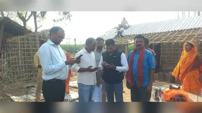 पीएम आवास प्लस निर्माण का बीपीआरओ ने किया निरीक्षण
