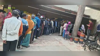 मतदाताओं में भारी उत्साह, सुबह 6:30 से ही लग गयी थी वोटरों की लाइन