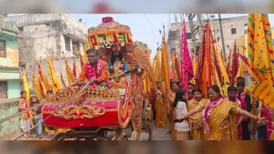श्री श्याम फागुन महोत्सव के अवसर पर निकाली गयी निशान यात्रा