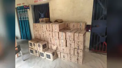 पदमपुर राइस मिल गोदाम से भारी मात्रा में अंग्रेजी शराब बरामद