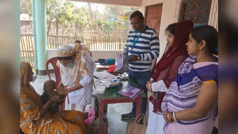 टीकाकरण शिविर का किया गया आयोजन