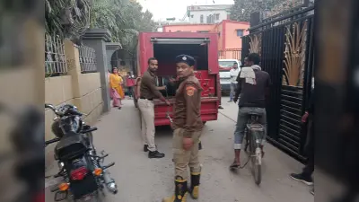 गैस लीक करने से लगी आग, सामान खाक, मची अफरा-तफरी