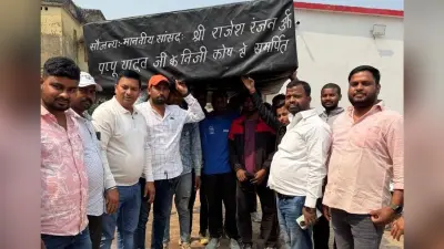 सांसद के सौजन्य से खिलाड़ियों को अभ्यास के लिए मिला गद्दा