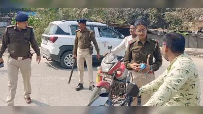 रौटा थाना पुलिस ने चलाया वाहन चेकिंग अभियान