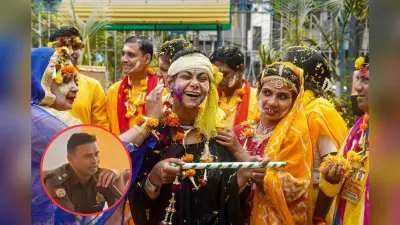 जिन्हें रंग से परहेज होली में घर पर रहें, पुलिस अधिकारी का वीडियो वायरल