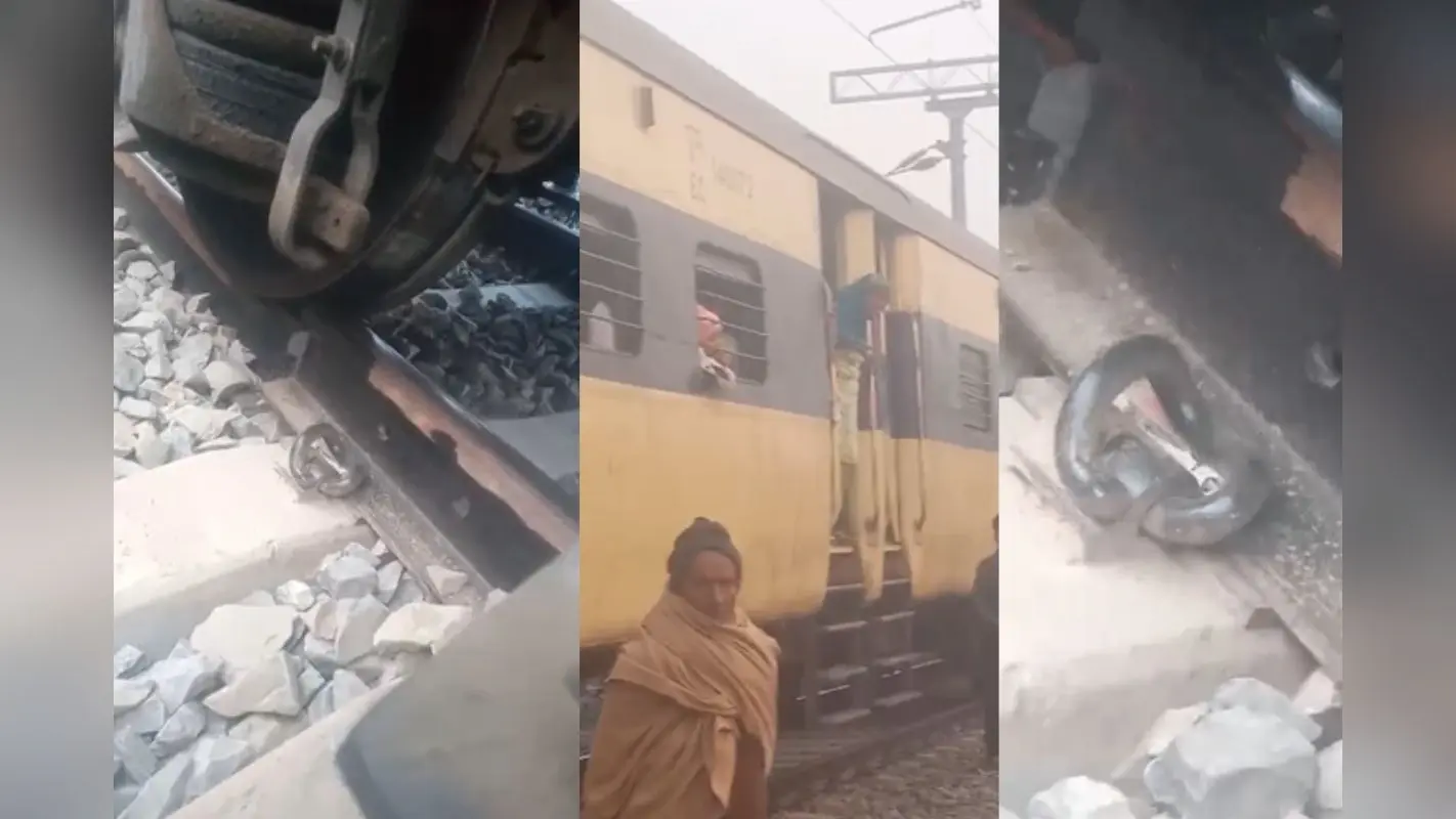 मुजफ्फरपुर गोरखपुर रेल रूट पर टला बड़ा हादसा, यात्रियों के बीच मची अफरा-तफरी