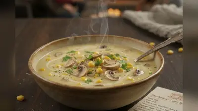 सर्दी की शाम को खास बनाएं, तैयार करें मशरूम कॉर्न सूप