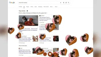 Punch the Monkey: गूगल ने दिलों से सजाया सर्च पेज