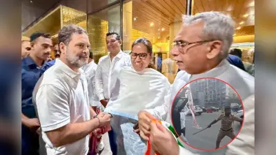 बीजेपी कार्यकर्ताओं ने काले झंडे दिखाकर किया राहुल गांधी का विरोध, देखें वीडियो