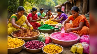 होली के लिए हर्बल गुलाल बना रहीं सरायकेला-खरसावां की महिलाएं, सज गए बाजार