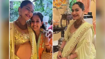 मां बनने से पहले सोनम कपूर का जश्न, जुटे बॉलीवुड सितारे, PHOTOS
