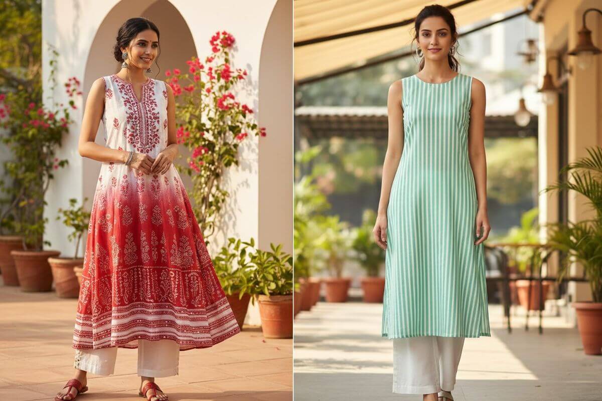 sleeveless kurti