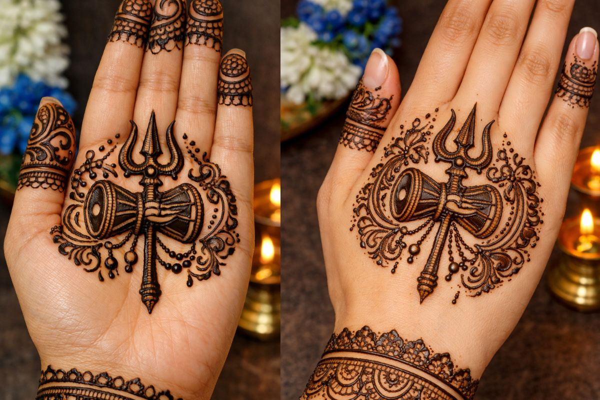 trishul mehndi design