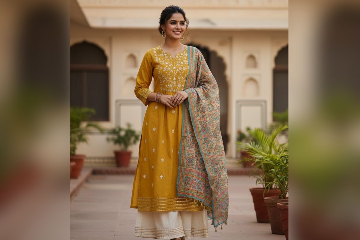 yellow kurti for haldi