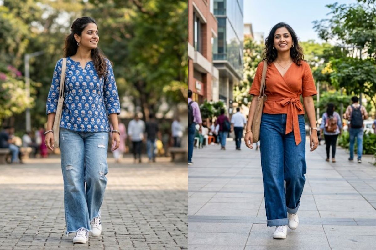 वाइड लेग जींस के साथ खूब जचेंगे ये टॉप्स