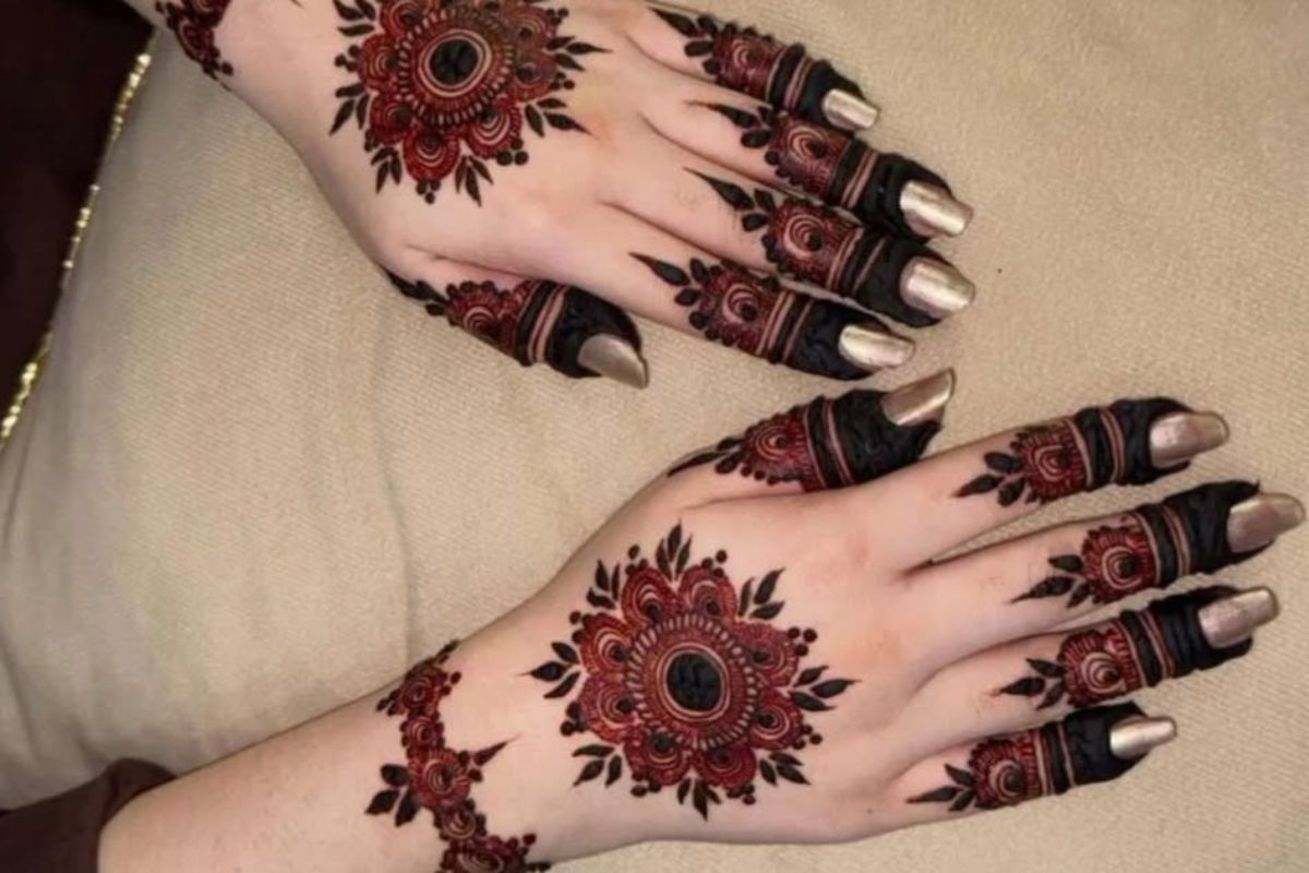 Latest Arabic Gol Tikki Mehndi Trend