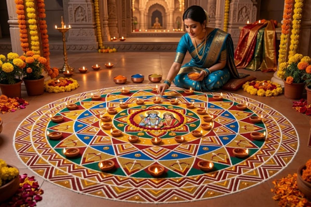 रामनवमी पर घर को है सजाना, तो इन रंगोली डिजाइन्स पर जरूर डालें नजर