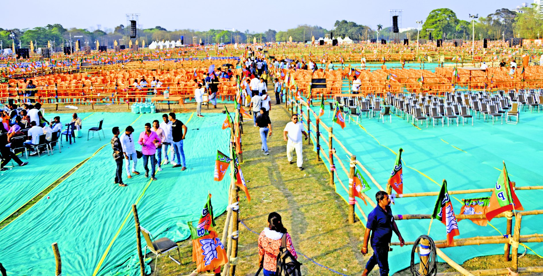 ब्रिगेड में पीएम मोदी की रैली आज