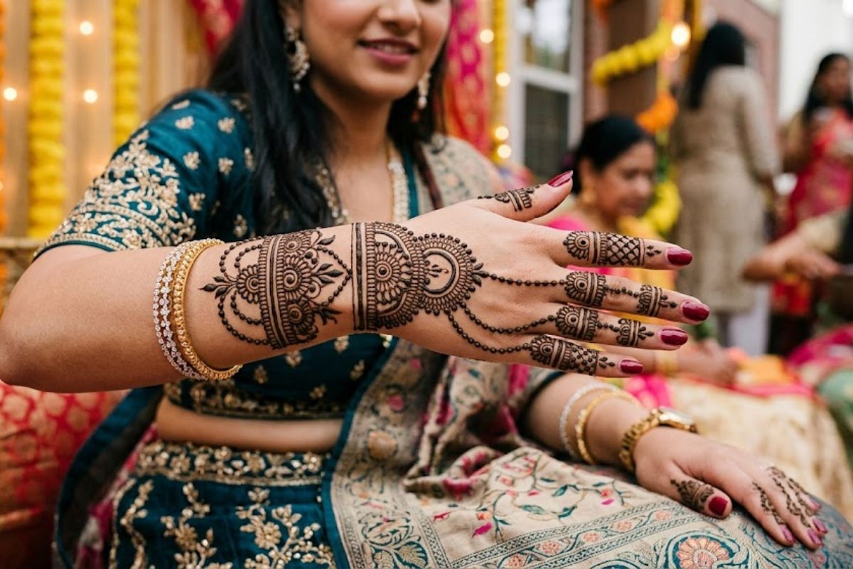 jwellery style mehndi design