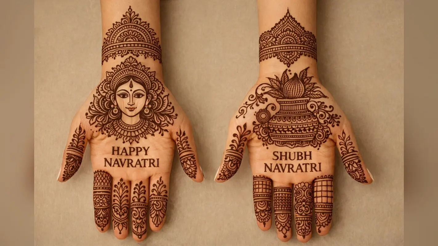 AI Mehndi Design: चैत्र नवरात्रि में ट्राई करें एआई से बने मां दुर्गा और कलश वाले मेहंदी डिजाइन्स