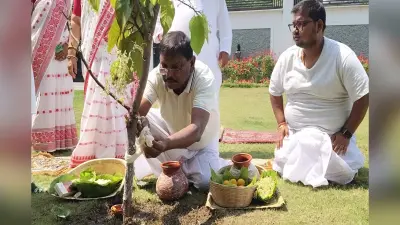 झारखंड के पूर्व मुख्यमंत्री अर्जुन मुंडा के आवास में सरहूल पूजा, बोले- प्रकृति के सम्मान का जीवंत प्रतीक