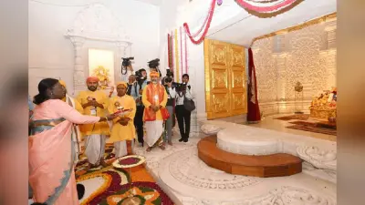 राष्ट्रपति द्रौपदी मुर्मू अयोध्या के राम मंदिर पहुंचीं, श्री राम यंत्र की स्थापना की