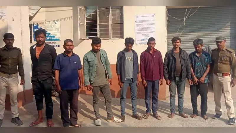 मरंगा पुलिस ने सात अभियुक्त को भेजा जेल