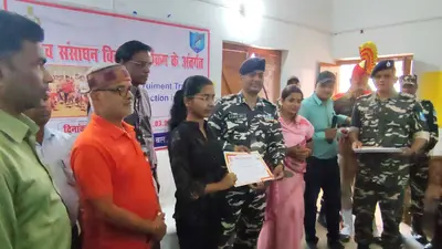 ट्रेनिंग पूर्व पांच दिवसीय सेलेक्शन कोर्स दौड़ व कूद का कराया अभ्यास