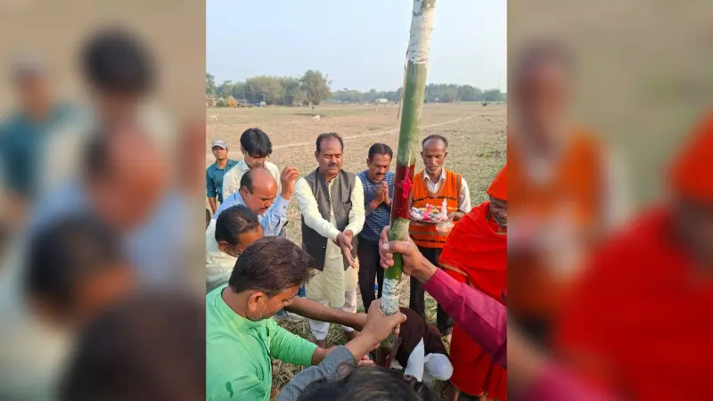 संतमत सत्संग को लेकर भूमि पूजन