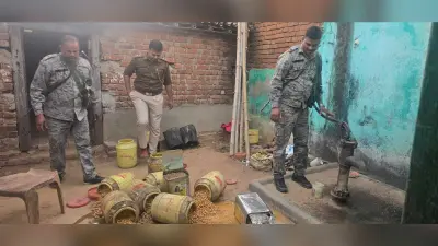पुलिस ने अवैध जावा महुआ किया नष्ट