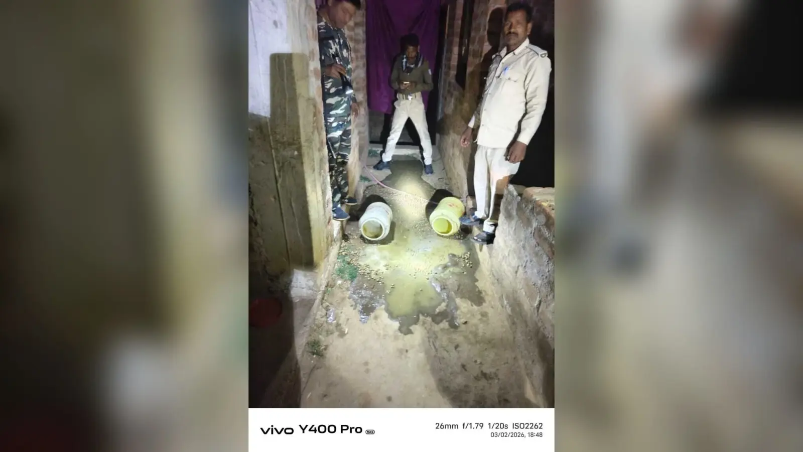 सोनारायठाढ़ी: अवैध देसी शराब की भट्ठी कराया नष्ठ