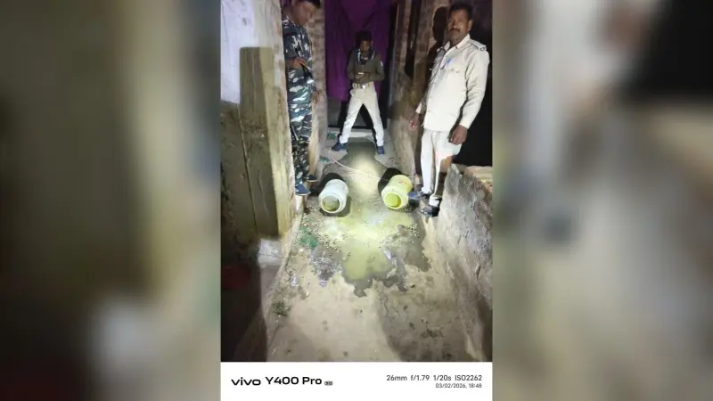 सोनारायठाढ़ी: अवैध देसी शराब की भट्ठी कराया नष्ठ