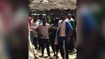 मंदिर सफाई के विवाद में दो पक्षों के बीच मारपीट व पथराव