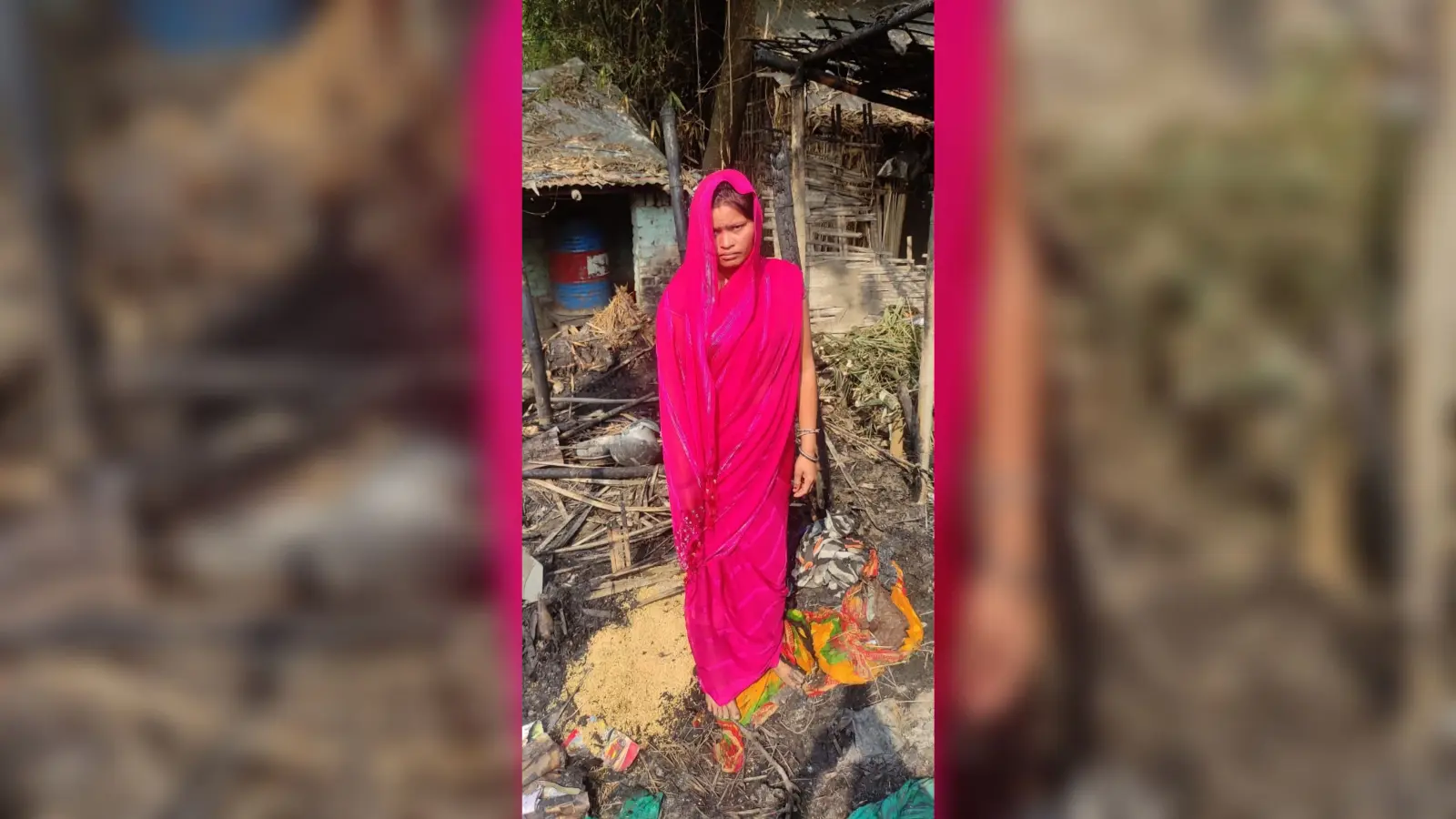तीन परिवार का घर जले, दो लाख की संपत्ति का नुकसान