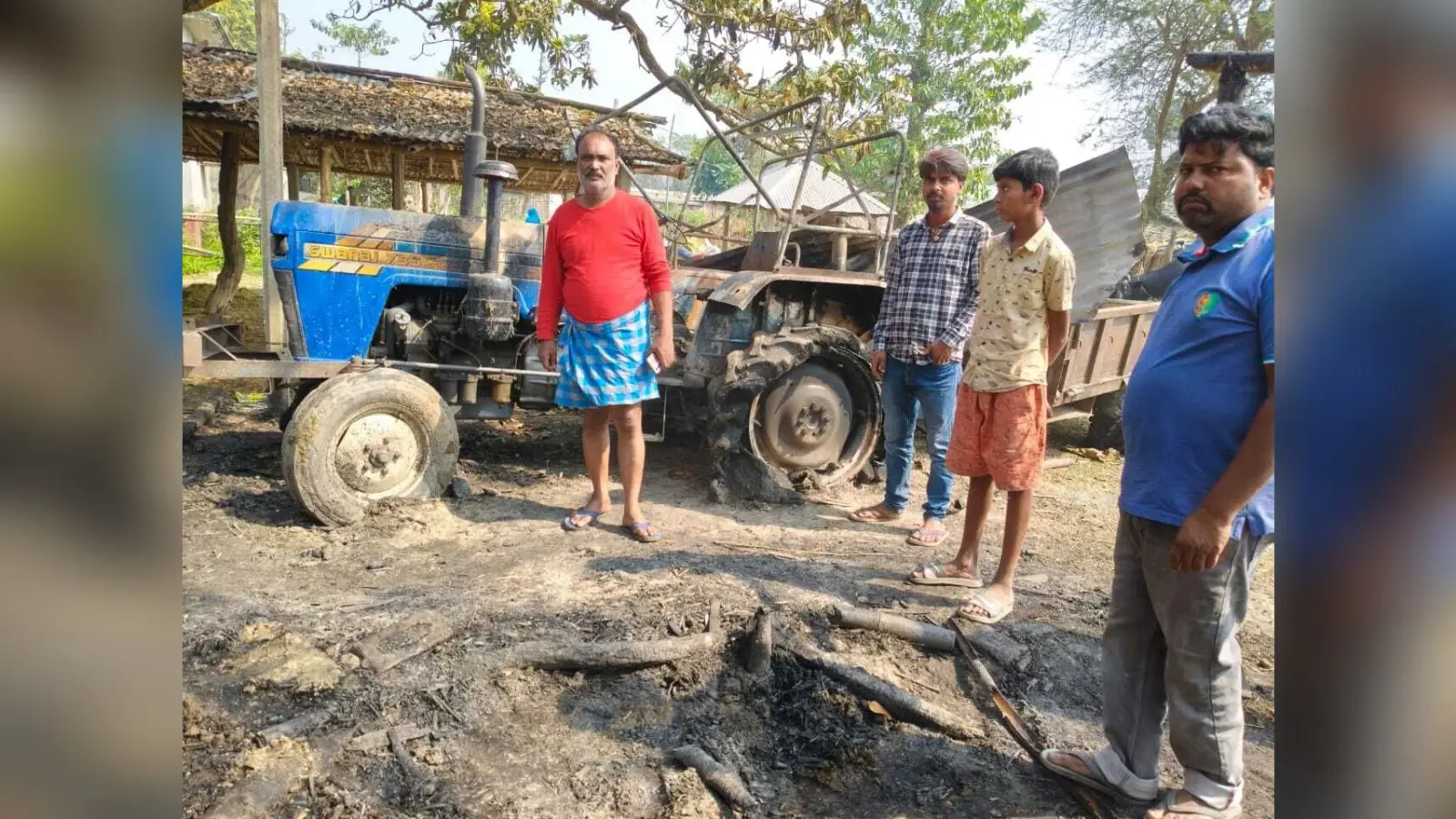 लाही पंचायत में चार घर जले