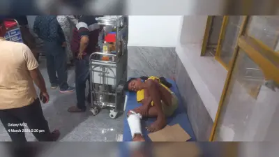 बाइक की सीधी टक्कर से चाचा भतीजा जख्मी