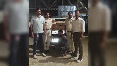 कार से 71.280 लीटर शराब के साथ एक तस्कर गिरफ्तार