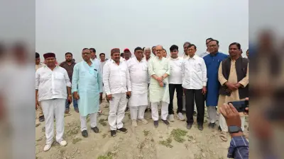 सांसद व विधायक ने रिवर फ्रंट निर्माण का किया निरीक्षण