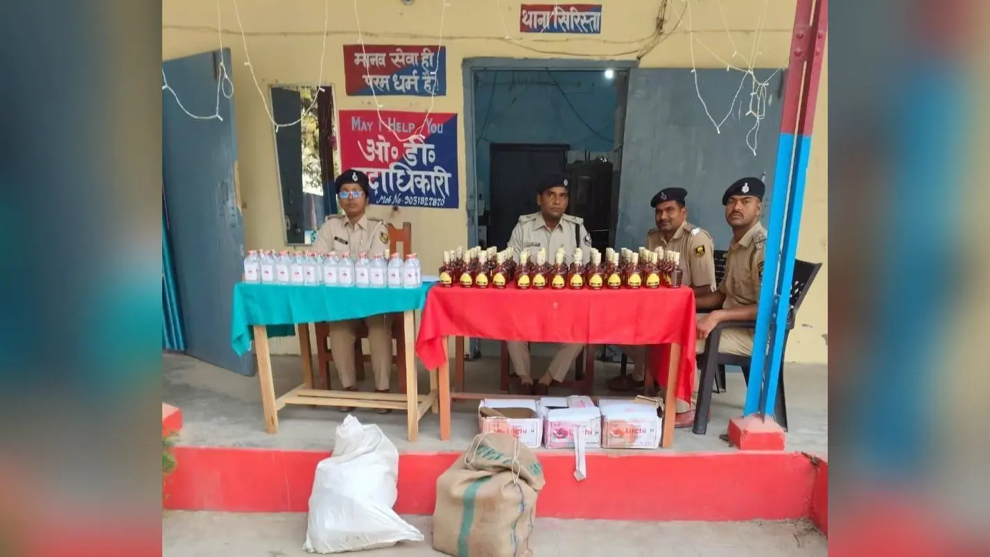 भारी मात्रा में अवैध शराब बरामद, तस्कर गिरफ्तार